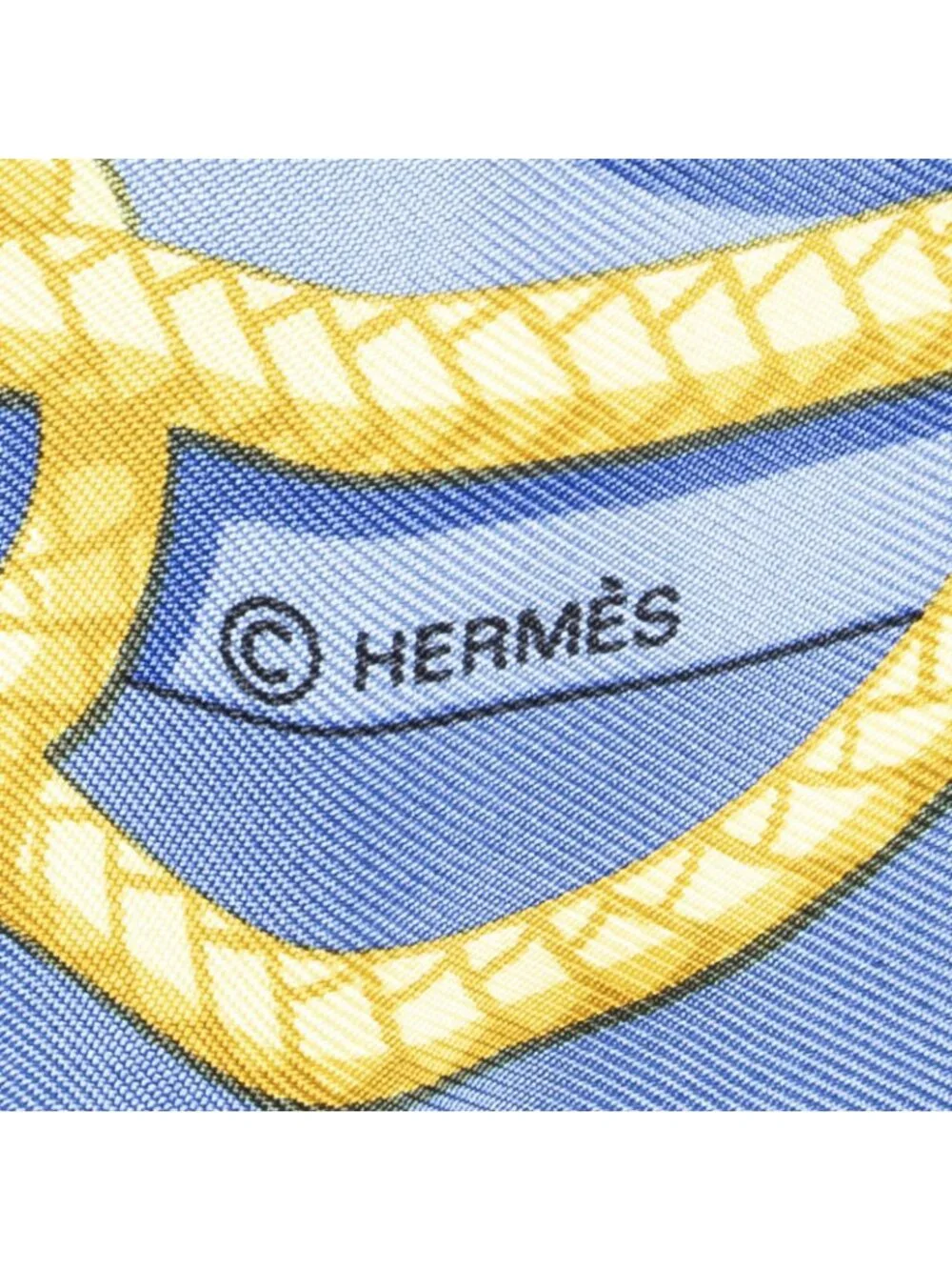 ★SOLD★ Hermes Scarf Blue Red Silk - Picture 4 of 5